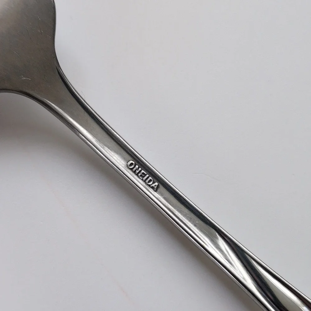 Vtg Oneida LORILEI Salad Small Forks (5) Stainless Floral Flatware Lorelei